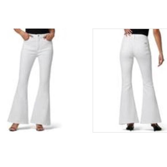 NWT Hudson White Heide High Rise Flared Leg Jeans Stretch Retro Womens Size 26 - Picture 2 of 11